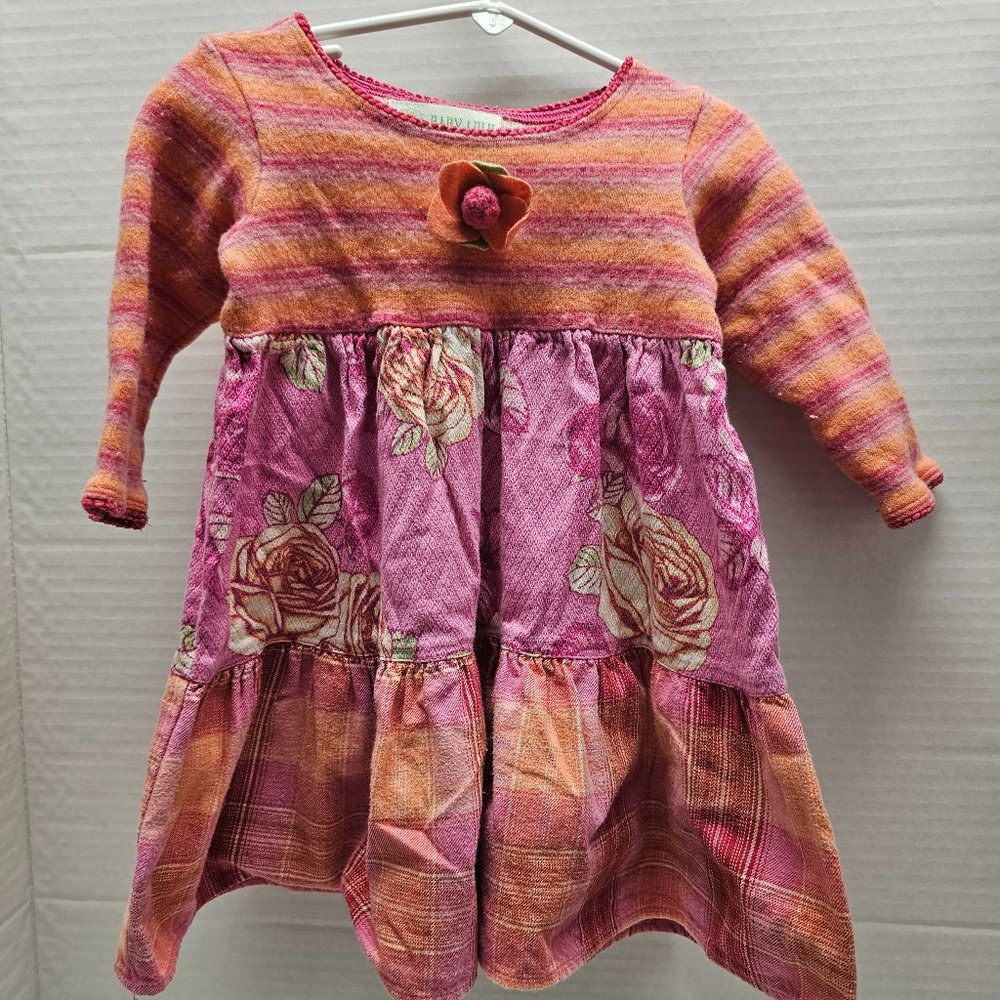 Girls Baby Lulu Floral Flower Plaid Stripe Girls Baby Toddler Dress 3T 2